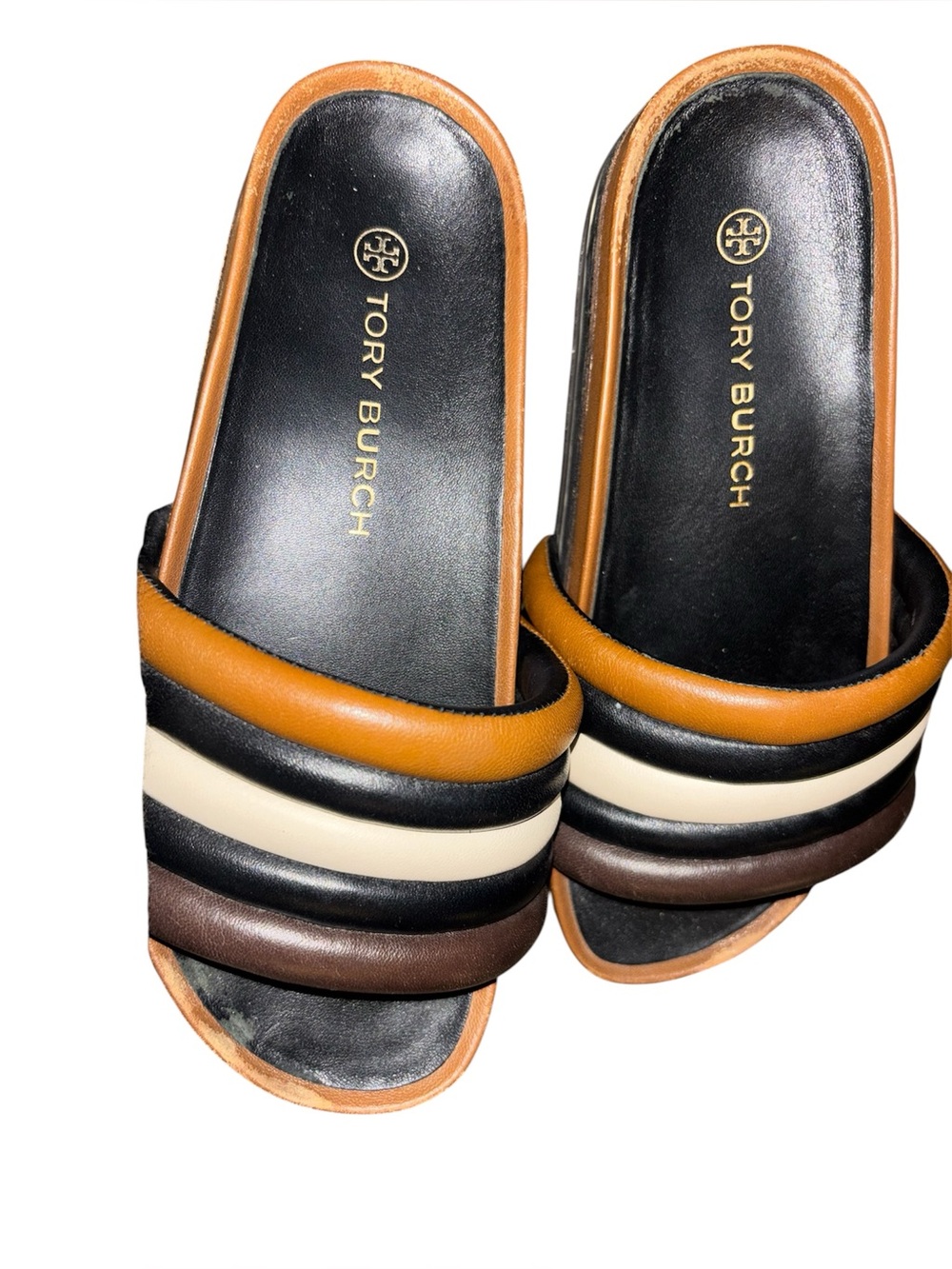 Tory Burch Quilted Platform Sandals 7.5